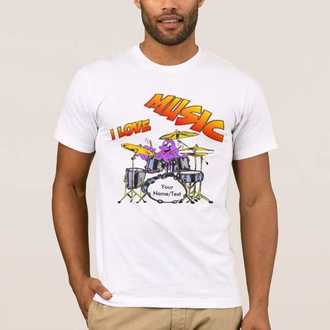 Music Octopus Customisable Men's T-shirt (Front)