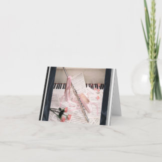Music of Flute and Keys Note Card