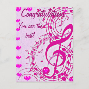 Music of love_ postcard