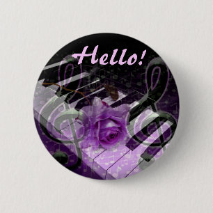 Music Of Love,Purle_ 6 Cm Round Badge