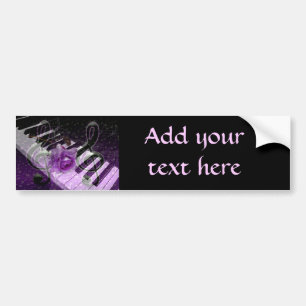 Music Of Love,Purle_ Bumper Sticker