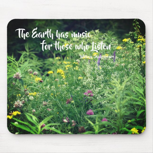 Music Of Nature Inspirational Quote  Mouse Pad (Front)