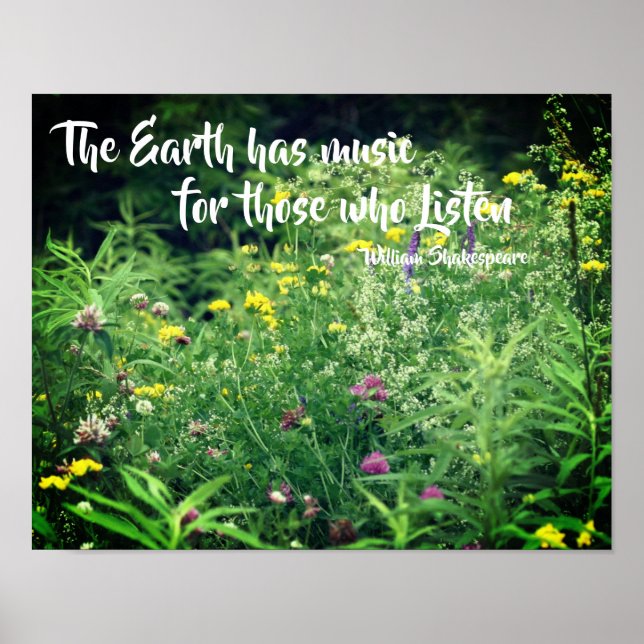 Music Of Nature Inspirational Quote Poster (Front)