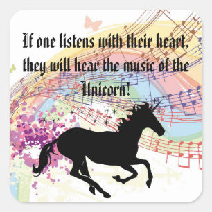 Music Of The Unicorn Square Sticker