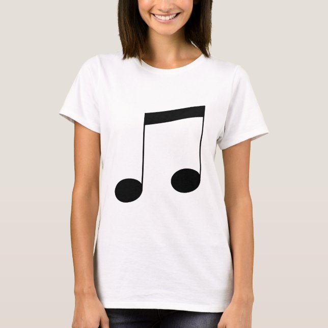 Music One Black Beam Note, T-Shirt (Front)