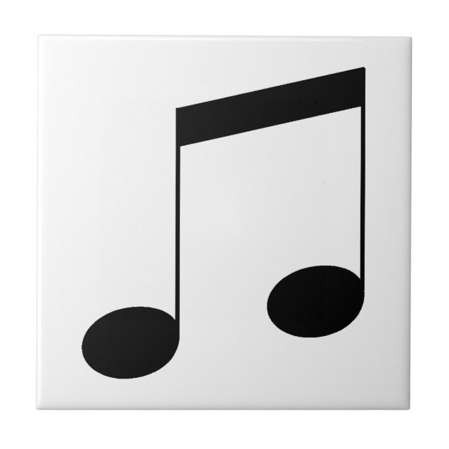 Music One Black Beam Note, Tile (Front)