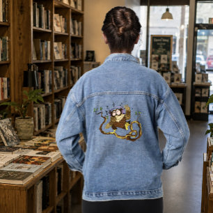 Music Owl Denim Jacket