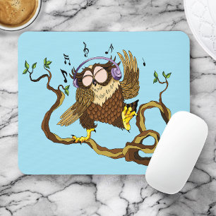 Music Owl Mouse Pad