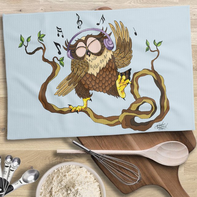 Music Owl Tea Towel (Creator Uploaded)