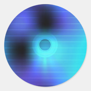 Music Party Background Classic Round Sticker