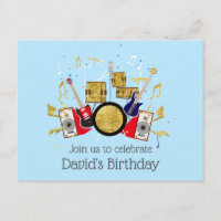 music party, guitar drum set musical