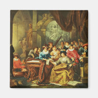 Music Party in a Palatial Interior with