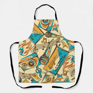 Music pattern apron