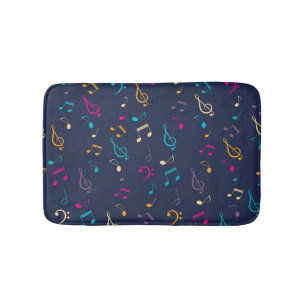 Music pattern bath mat
