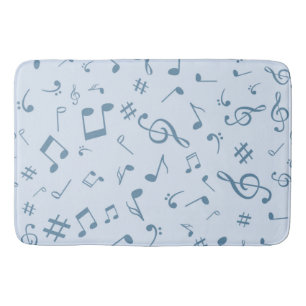 Music pattern bath mat