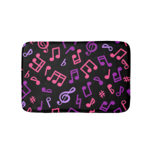 Music pattern bath mat