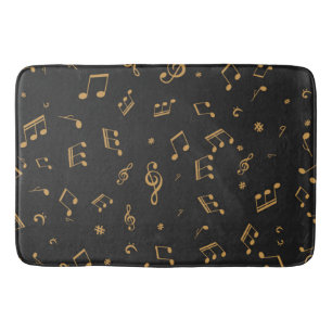 Music pattern bath mat