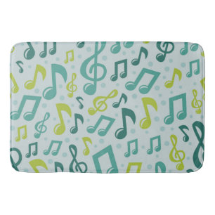 Music pattern bath mat