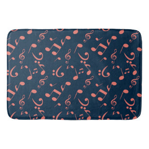 Music pattern bath mat