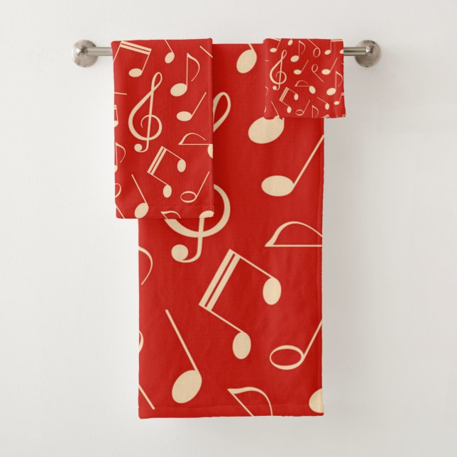 Music pattern bath towel set (Insitu)
