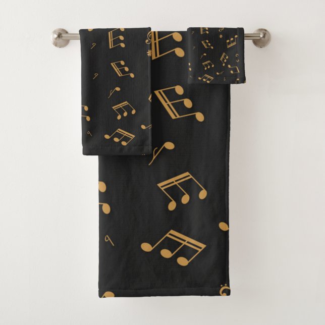 Music pattern bath towel set (Insitu)