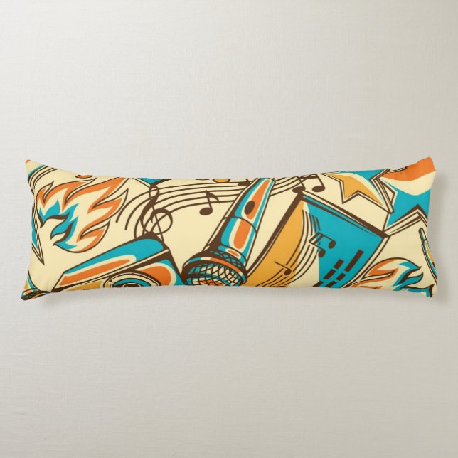 Music pattern body cushion (Front)
