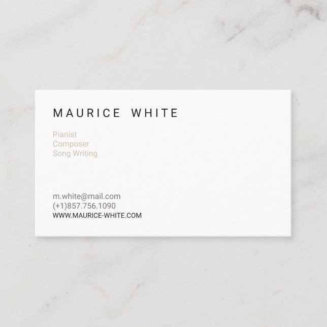 Music Pattern Business Card (Front)