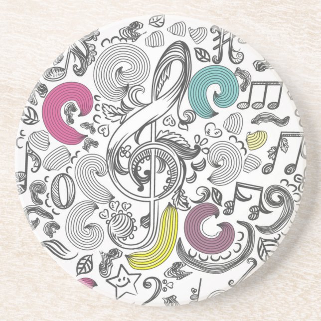Music pattern coaster (Front)