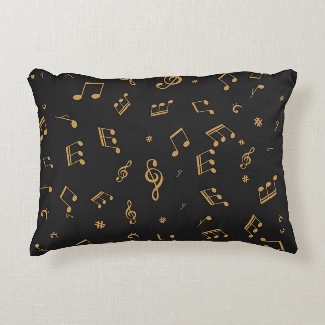 Music pattern decorative cushion (Front)