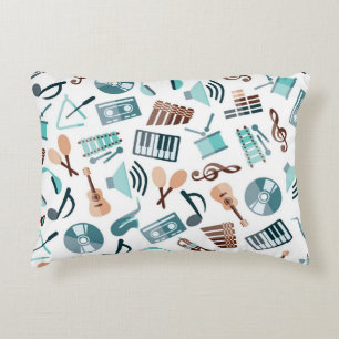 Music pattern decorative cushion