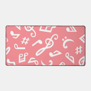 Music pattern desk mat