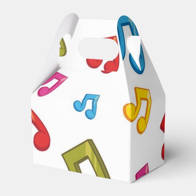 Music pattern favour box (Front Side)