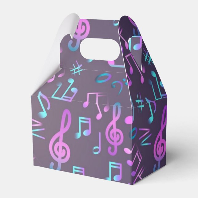 Music pattern favour box (Front Side)