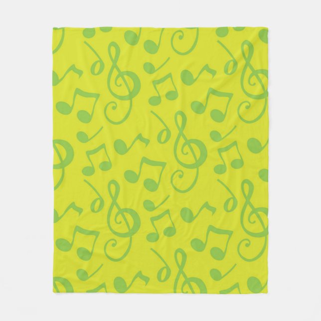 Music pattern fleece blanket (Front)