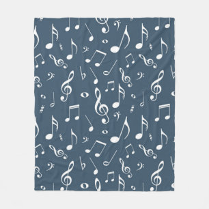 Music pattern fleece blanket