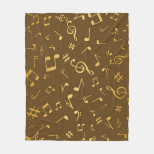 Music pattern fleece blanket