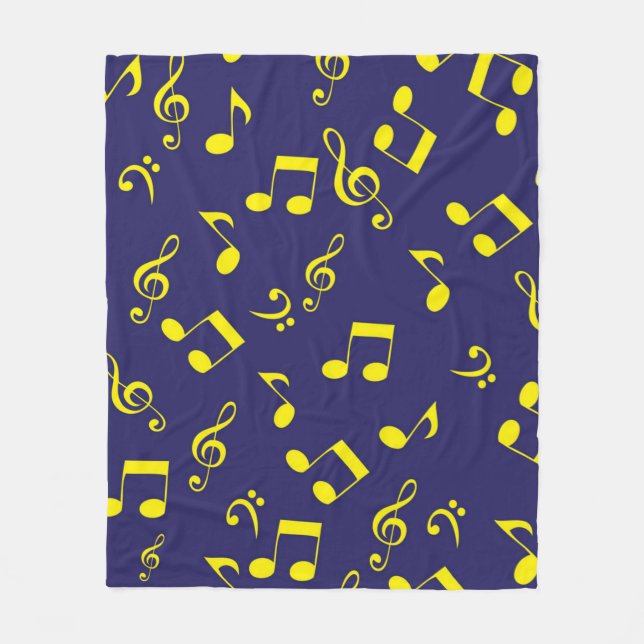 Music pattern fleece blanket (Front)
