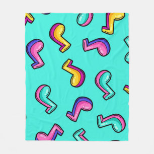 Music pattern fleece blanket