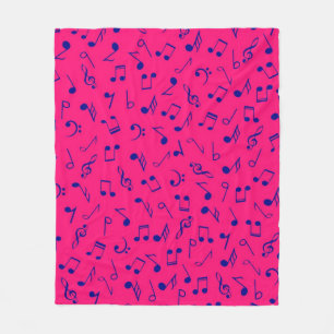 Music pattern fleece blanket