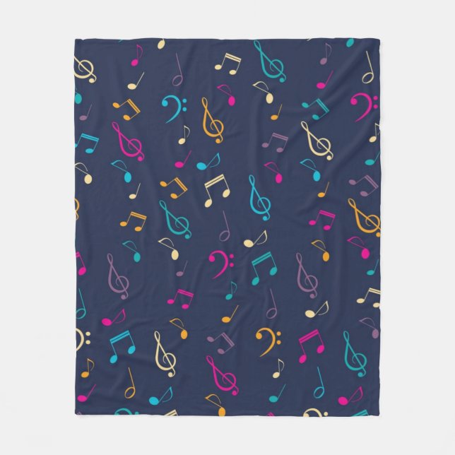 Music pattern fleece blanket (Front)