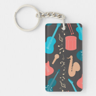 Music pattern key ring