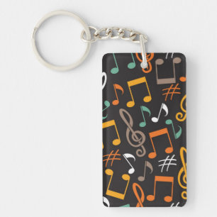 Music pattern key ring
