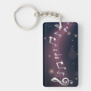 Music pattern key ring