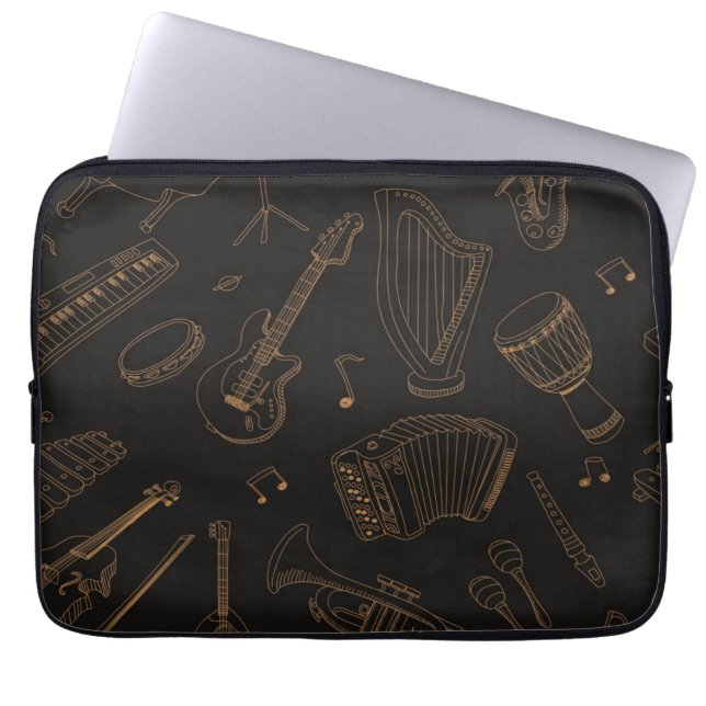 Music pattern laptop sleeve (Front)