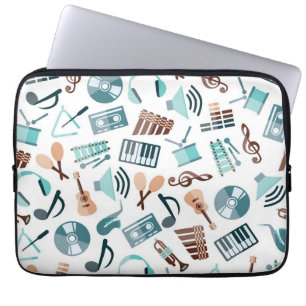 Music pattern laptop sleeve