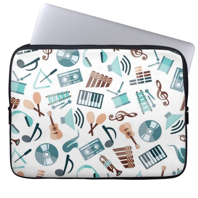 Music pattern laptop sleeve (Front)