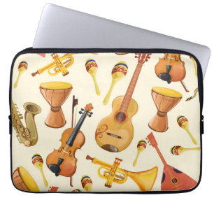 Music pattern laptop sleeve