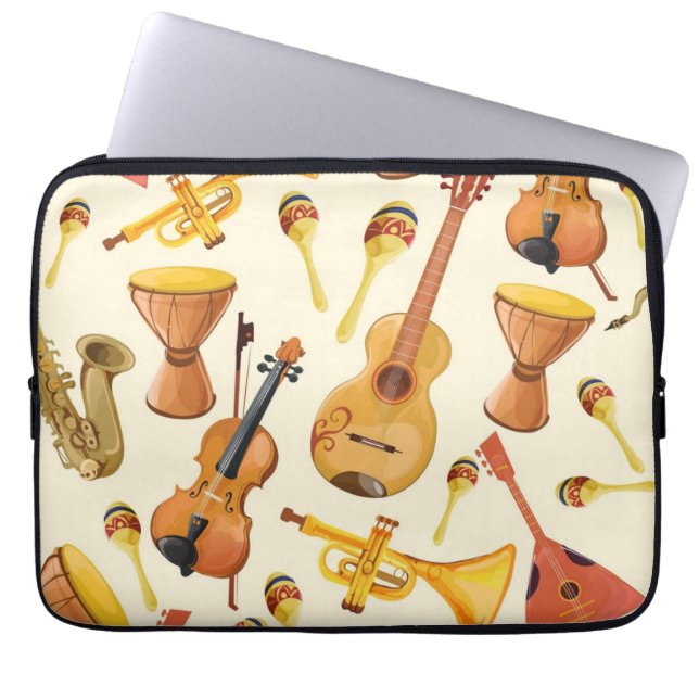 Music pattern laptop sleeve (Front)