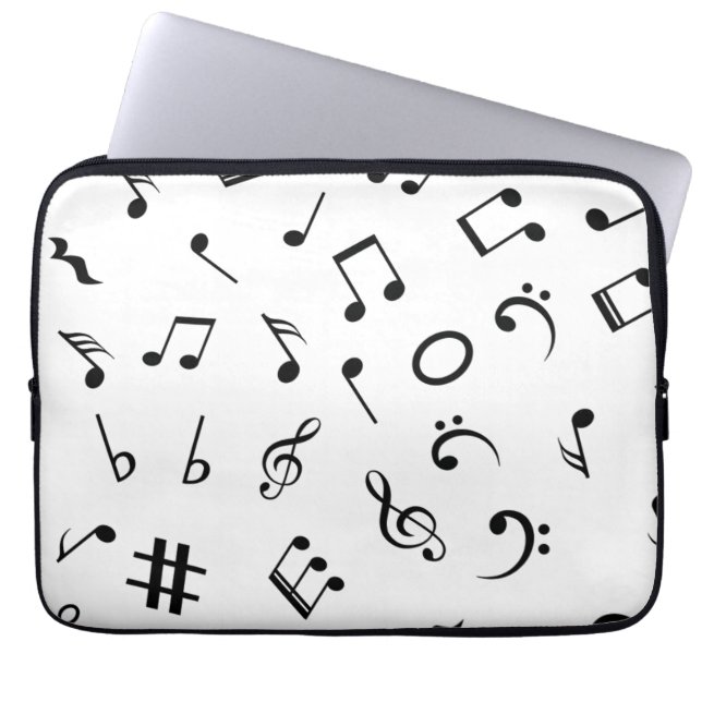 Music pattern laptop sleeve (Front)