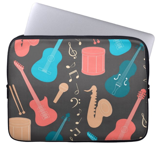 Music pattern laptop sleeve (Front)
